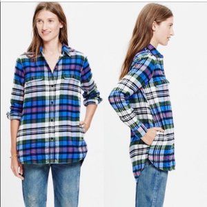 Madewell Ex Boyfriend Plaid button up Size XS